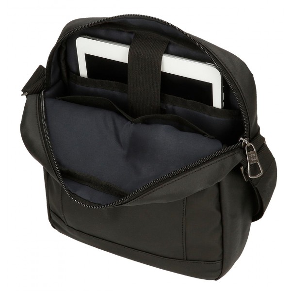 Geanta umar barbati, Pepe Jeans Dortmund, compartiment tableta, antracit, 23x27x7 cm