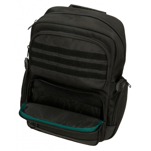 Rucsac barbati, Pepe Jeans Bromley 24, compartimente laptop 15 inch/tableta, adaptabil, negru, 28x40x16 cm