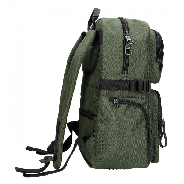 Rucsac barbati, Pepe Jeans Bromley 24, compartimente laptop 15 inch/tableta, adaptabil, verde, 28x40x16 cm