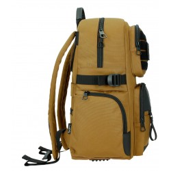 Rucsac barbati, Pepe Jeans Bromley 24, compartimente laptop 15 inch/tableta, adaptabil, ocru, 28x40x16 cm