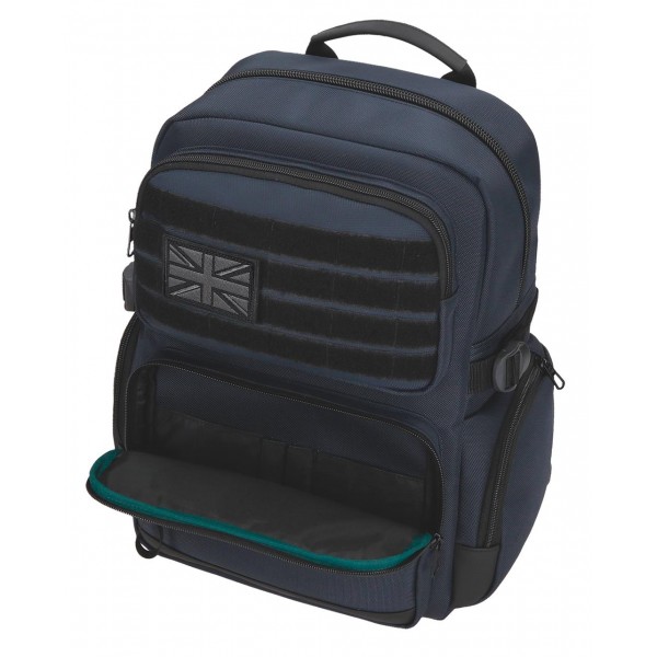 Rucsac barbati, Pepe Jeans Bromley 24, compartimente laptop 15 inch/tableta, adaptabil, albastru, 28x40x16 cm