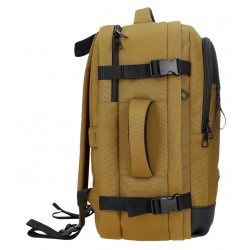 Rucsac calatorie barbati, Pepe Jeans Bromley 24, 2 compartimente, buzunare laptop/tableta, ocru, 25x40x17 cm