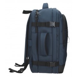 Rucsac calatorie barbati, Pepe Jeans Bromley 24, 2 compartimente, buzunare laptop/tableta, albastru, 25x40x17 cm