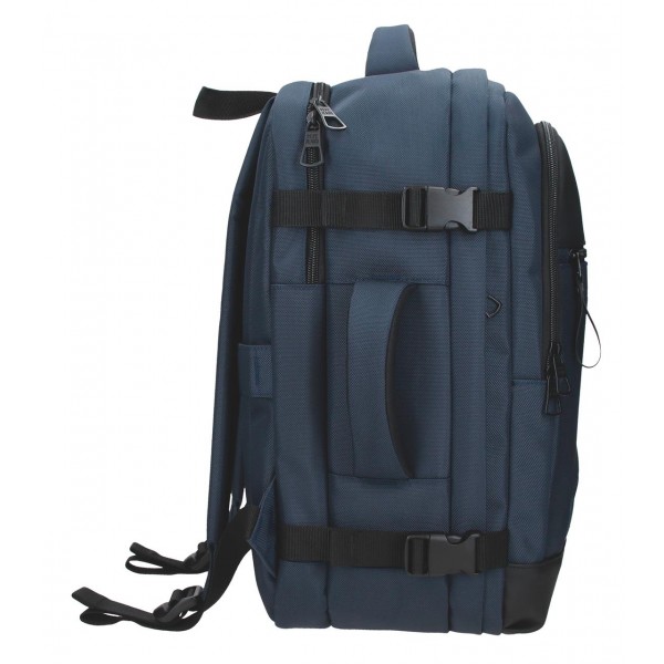 Rucsac calatorie barbati, Pepe Jeans Bromley 24, 2 compartimente, buzunare laptop/tableta, albastru, 25x40x17 cm