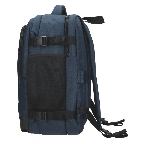 Rucsac calatorie barbati, Pepe Jeans Bromley 24, 2 compartimente, buzunare laptop/tableta, albastru, 25x40x17 cm