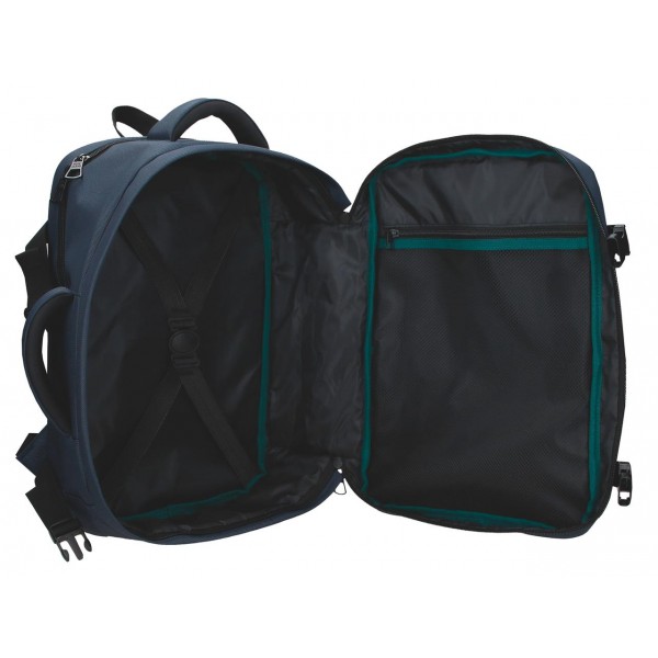 Rucsac calatorie barbati, Pepe Jeans Bromley 24, 2 compartimente, buzunare laptop/tableta, albastru, 25x40x17 cm