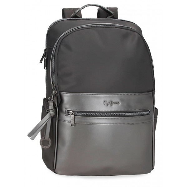 Rucsac business dama, Pepe Jeans Ruby, 2 compartimente, buzunare laptop/tableta, antracit, 30x40x13 cm