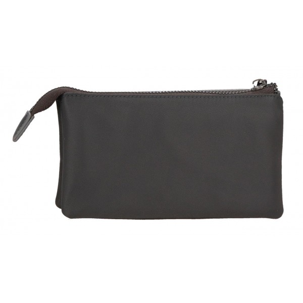 Portofel dama, Pepe Jeans Ruby, 3 compartimente, protectie RFID, antracit, 17.5x9.5x2 cm