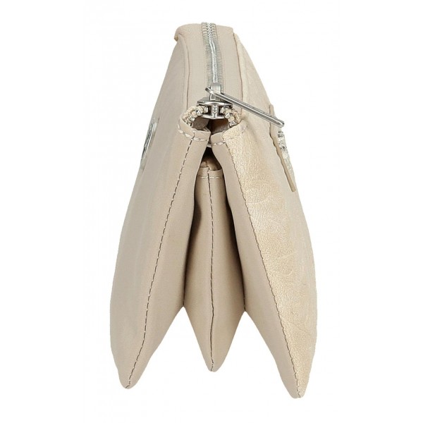Portofel dama, Pepe Jeans Jana, 3 compartimente, protectie RFID, bej, 17.5x9.5x2 cm