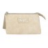 Portofel dama, Pepe Jeans Jana, 3 compartimente, protectie RFID, bej, 17.5x9.5x2 cm