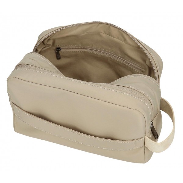Borseta mana dama, Pepe Jeans Jana, 2 compartimente, adaptabila, bej, 26x16x12 cm