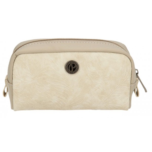 Borseta cosmetice dama, Pepe Jeans Jana, bej, 17x9x6.5 cm