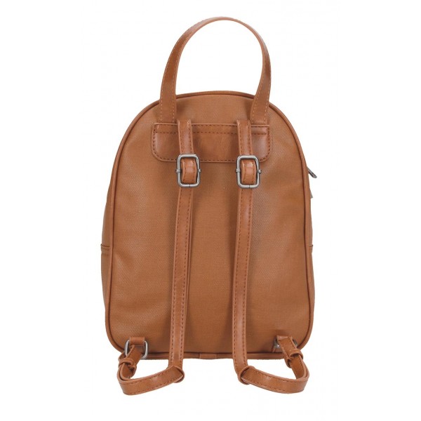 Rucsac dama, Pepe Jeans Biker, maro, 20x27x10 cm