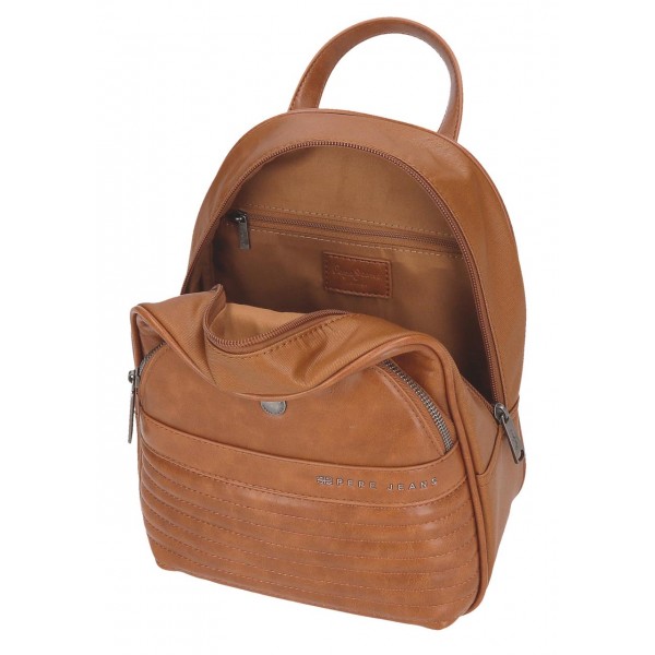 Rucsac dama, Pepe Jeans Biker, maro, 20x27x10 cm