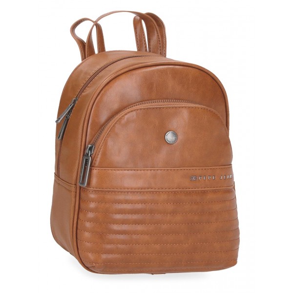 Rucsac dama, Pepe Jeans Biker, maro, 20x27x10 cm