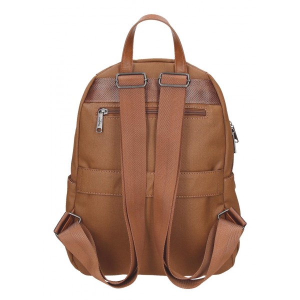 Rucsac dama, Pepe Jeans Biker, adaptabil, maro, 25x35x13 cm