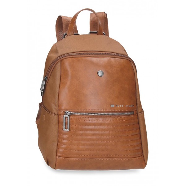 Rucsac dama, Pepe Jeans Biker, adaptabil, maro, 25x35x13 cm