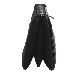 Portofel dama, Pepe Jeans Biker, 3 compartimente, protectie RFID, negru, 17.5x9.5x2 cm