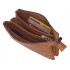 Portofel dama, Pepe Jeans Biker, 3 compartimente, protectie RFID, maro, 17.5x9.5x2 cm