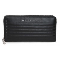 Portofel dama, Pepe Jeans Biker, cu fermoar, protectie RFID, negru, 19.5x10x2 cm Portofel dama, Pepe Jeans Biker, cu fermoar, protectie RFID, negru, 19.5x10x2 cm