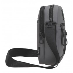 Geanta umar barbati, Pepe Jeans Hoxton, 2 compartimente, gri, 17x22x7.5 cm