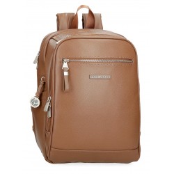 Rucsac dama, Pepe Jeans Elia, 2 compartimente, buzunare laptop/tableta, adaptabil, maro, 25x37x10 cm