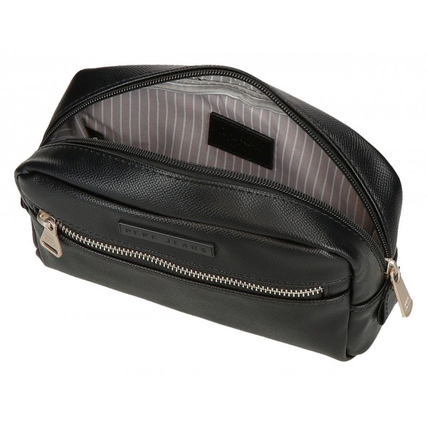 Borseta dama, Pepe Jeans Elia, neagra, 20.5x11.5x6.5 cm