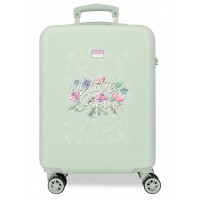 Troler cabina Movom My Little Garden ABS, 4 roti, verde menta, 20x55x38 cm
