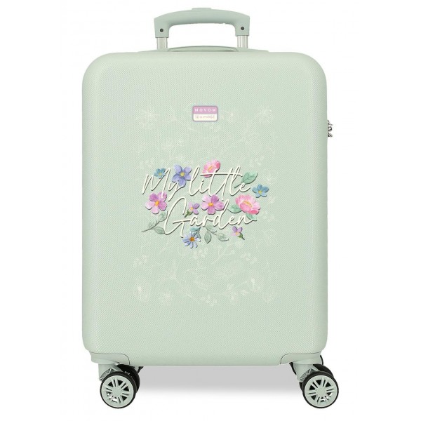 Troler cabina Movom My Little Garden ABS, 4 roti, verde menta, 20x55x38 cm