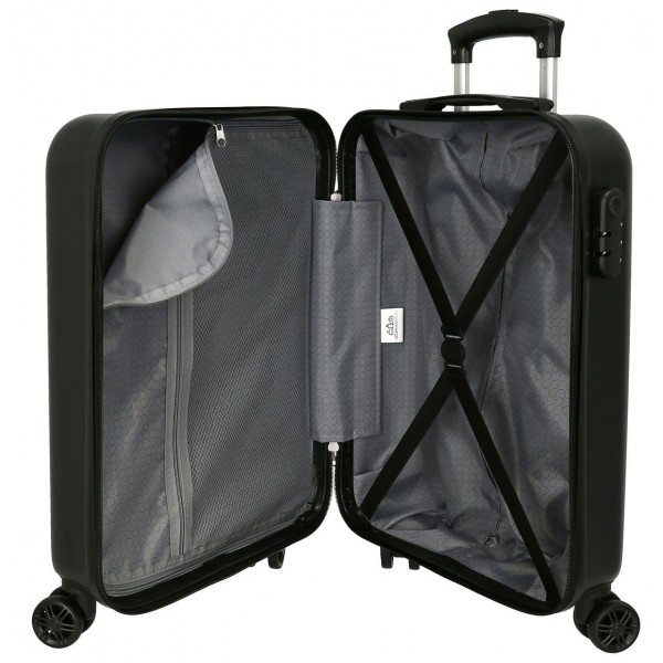 Troler cabina copii Movom Offside Goal ABS, 4 roti, negru, 20x55x38 cm