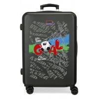 Troler mediu copii Movom Offside Goal ABS, 4 roti, negru, 23x65x46 cm