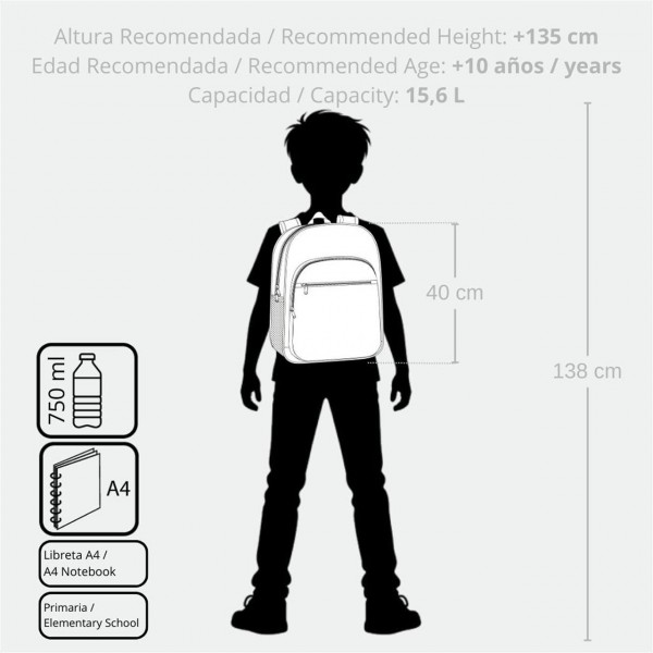 Rucsac baieti Movom Offside negru adaptabil 13x40x30 cm