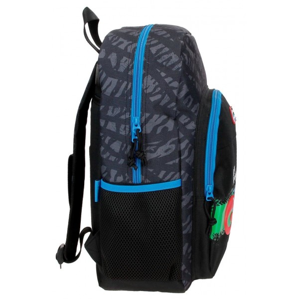 Rucsac baieti Movom Offside negru adaptabil 13x40x30 cm