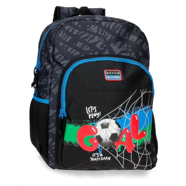 Rucsac baieti Movom Offside negru adaptabil 13x40x30 cm