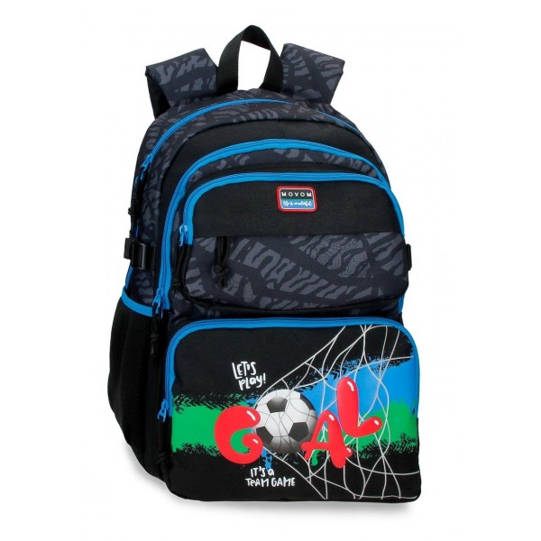 Rucsac Movom Offside negru adaptabil, 2 compartimente negru 19x45x32 cm