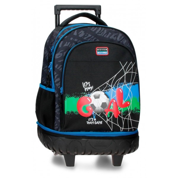 Rucsac troler detasabil Movom Offside 2 roti negru 21x43x32 cm