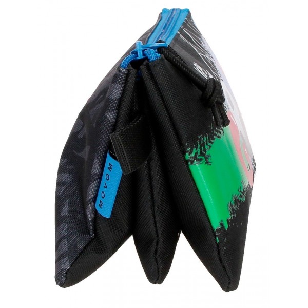 Penar Movom Offside negru, 3 compartimente 5x12x22 cm