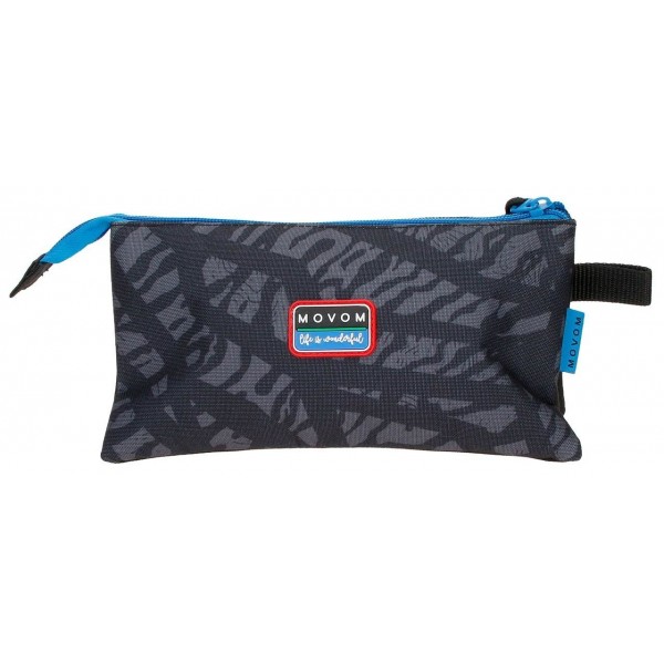 Penar Movom Offside negru, 3 compartimente 5x12x22 cm