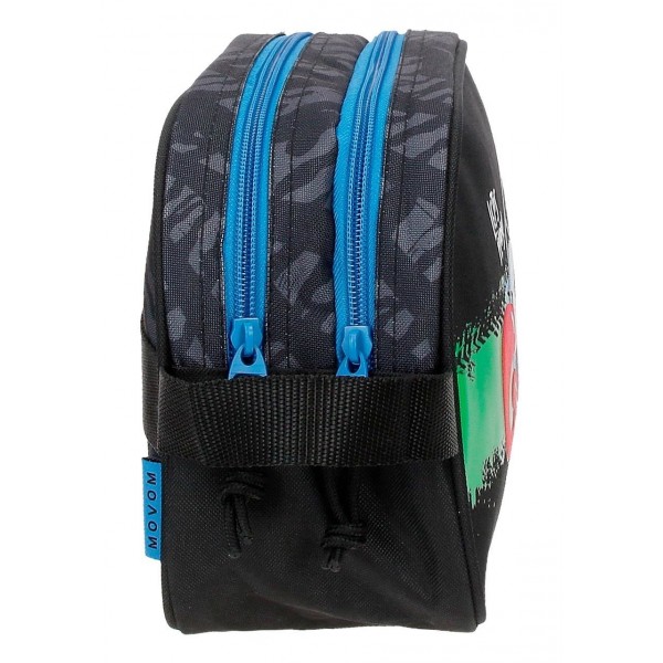 Borseta cosmetice Movom Offside negru, 2 compartimente 10x16x26 cm