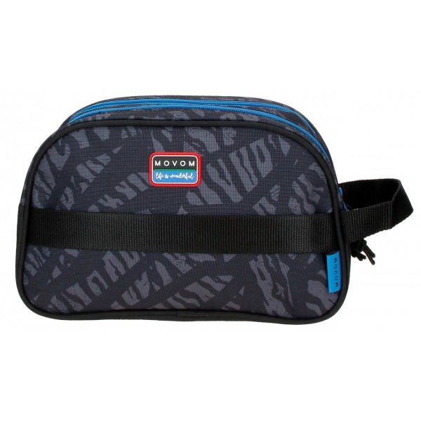 Borseta cosmetice Movom Offside negru, 2 compartimente 10x16x26 cm