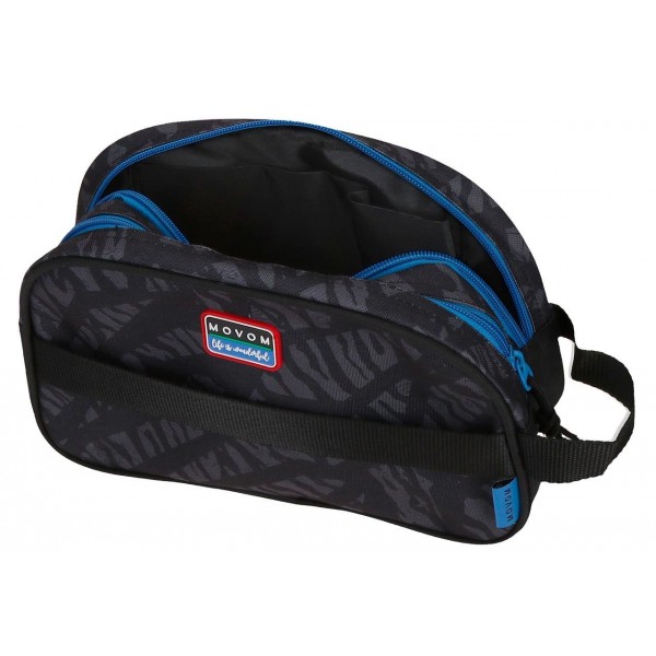 Borseta cosmetice Movom Offside negru, 2 compartimente 10x16x26 cm
