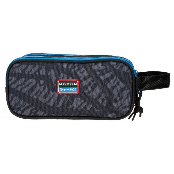 Penar Movom Offside negru, 3 compartimente 9x10x22 cm