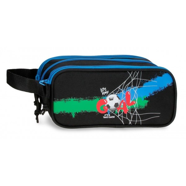 Penar Movom Offside negru, 3 compartimente 9x10x22 cm
