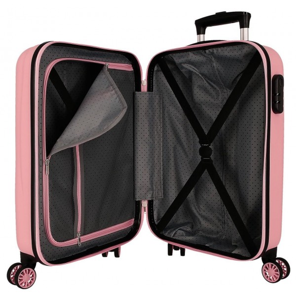 Troler cabina copii Movom Luggage ABS 4 roti, nude 20x55x38 cm