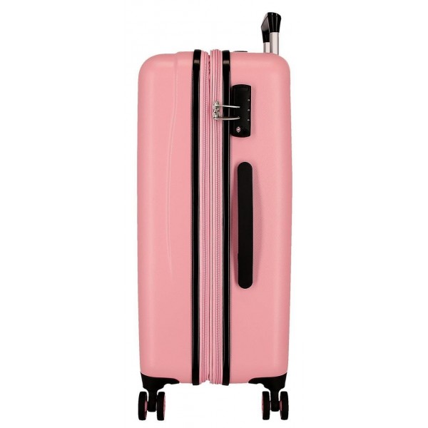 Troler mediu Movom Luggage ABS, 4 roti, extensibil nude, 23x65x46 cm