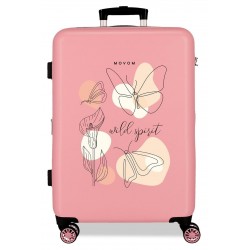 Troler mediu Movom Luggage ABS, 4 roti, extensibil nude, 23x65x46 cm