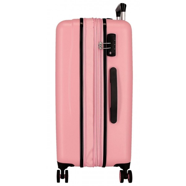 Troler mediu Movom Luggage ABS, 4 roti, extensibil nude, 23x65x46 cm