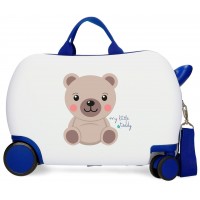 Valiza copii ride-on Roll Road Happy Pets My Little Teddy ABS, 4 roti, 20x31x45 cm
