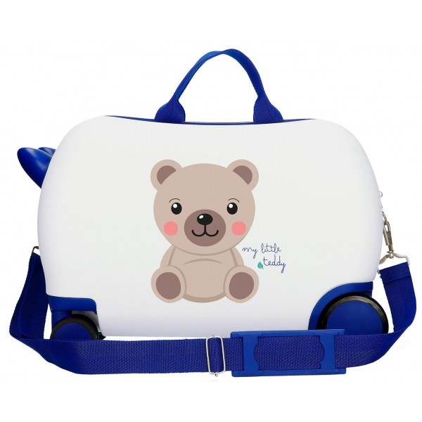 Valiza copii ride-on Roll Road Happy Pets My Little Teddy ABS, 4 roti, 20x31x45 cm