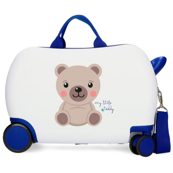 Valiza copii ride-on Roll Road Happy Pets My Little Teddy ABS, 4 roti, 20x31x45 cm